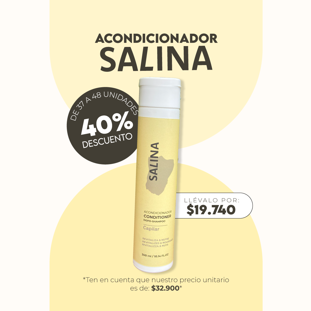 Acondicionador Salina Crespas 300ml Mayorista 37 a 48 Unidades