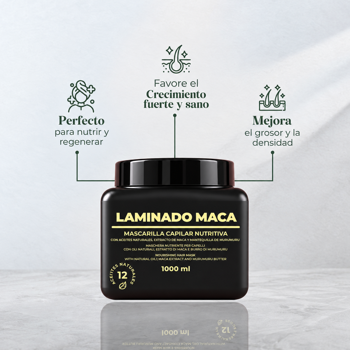 PROMO LAMINADO MACA 1000ML - Regeneración capilar | GRATIS SACHET OLEO SALINA 5ML