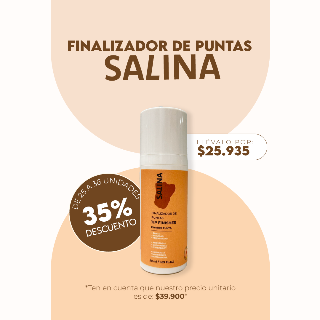 Finalizador de puntas para Rizos SALINA 50ml Mayorista 25 a 36 Unidades