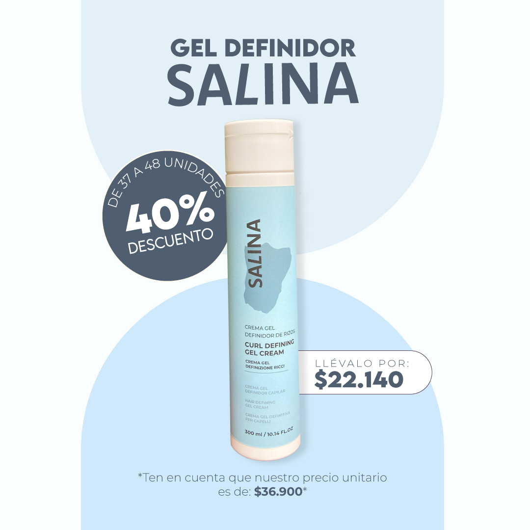 Crema Gel Definidor Salina Crespas 300ml Mayorista de 37 a 48 Unidades
