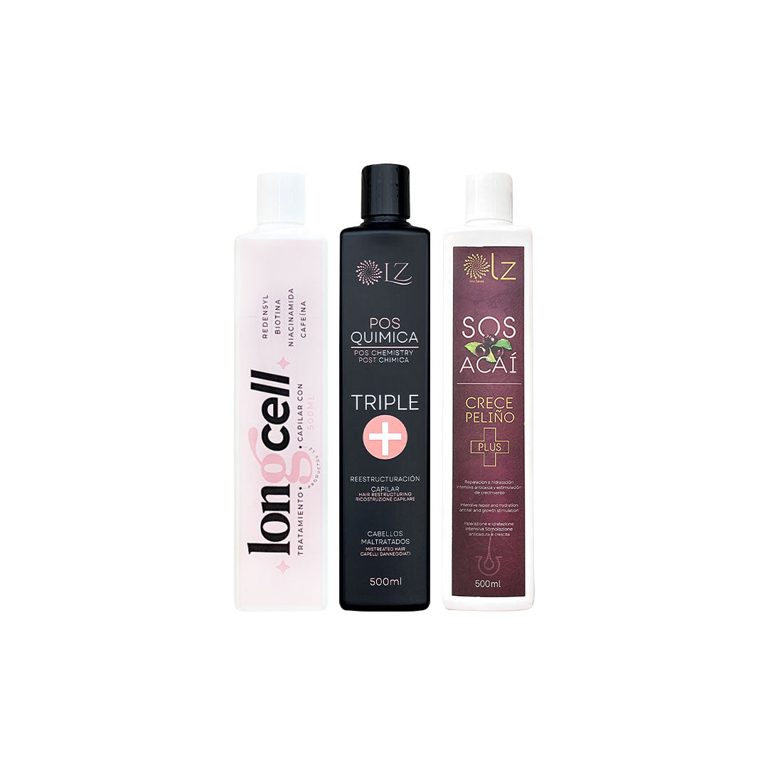 KIT CÓCTEL NUTRITIVO LONGCELL - TRIPLE + -ACAÍ