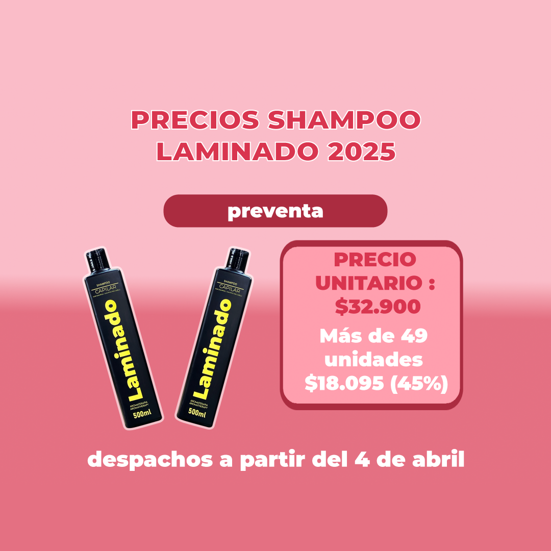 SHAMPOO LAMINADO 500ML MAYORISTA MAS DE 49 UNIDADES