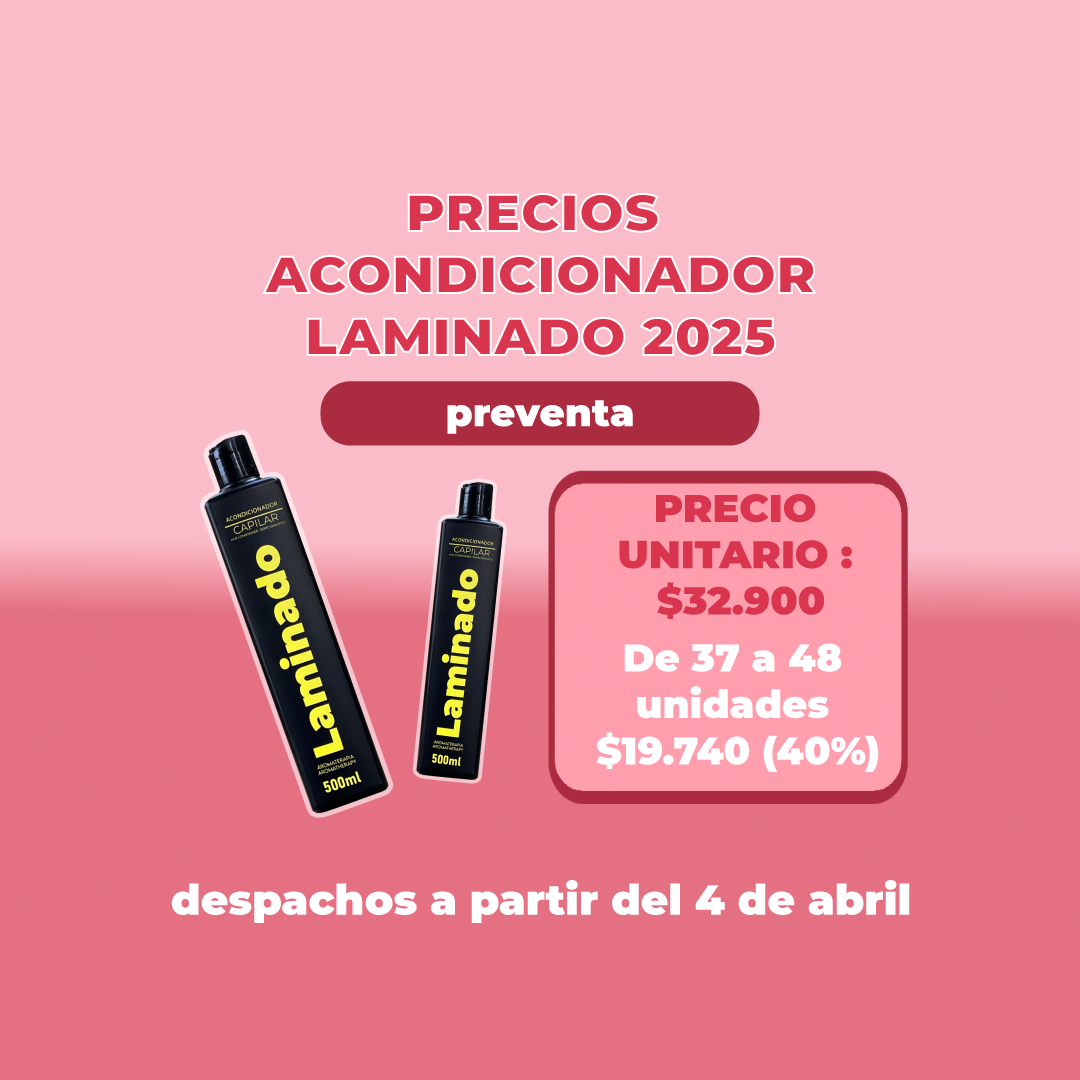 ACONDICIONADOR LAMINADO MAYORISTA 37 A 48 UNIDADES 500ML