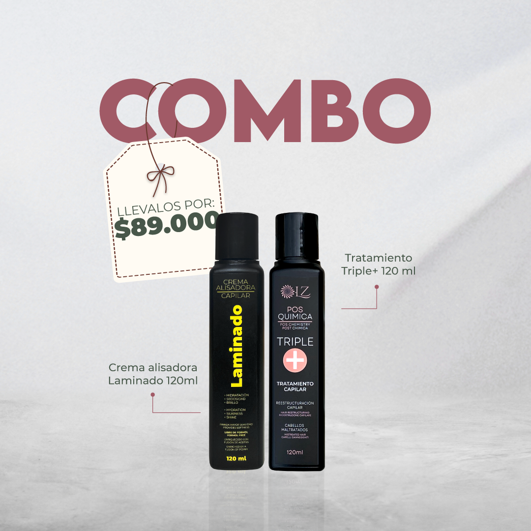 CREMA ALISADORA LZ LAMINADO 120ML TRIPLE+ POSQUÍMICA 20ML