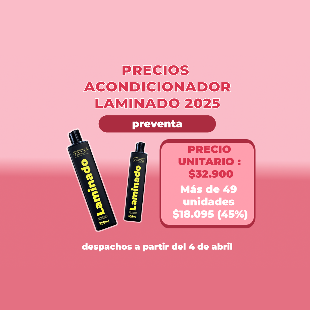 ACONDICIONADOR LAMINADO MAYORISTA MAS DE 49 UNIDADES 500ML