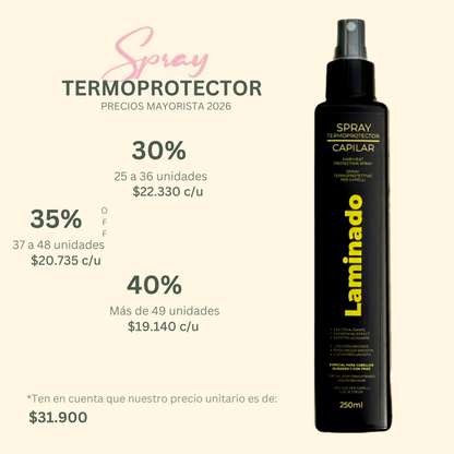 SPRAY TERMOPROTECTOR CAPILAR LAMINADO 250 ML MAYORISTA