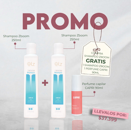 PROMO COMPRA 1 ZBOOM, LLEVA GRATIS UNO IGUAL + 1 PERFUME CAPRI