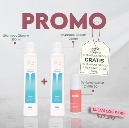 PROMO COMPRA 1 ZBOOM, LLEVA GRATIS UNO IGUAL + 1 PERFUME CAPRI