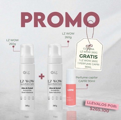 PROMO COMPRA 1 LZ WOW, LLEVA GRATIS UNO IGUAL + 1 PERFUME CAPRI