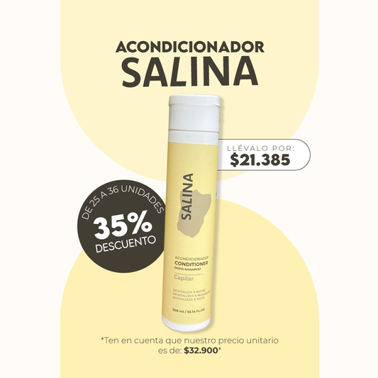 Acondicionador Salina Crespas 300ml Mayorista 25 a 36 Unidades