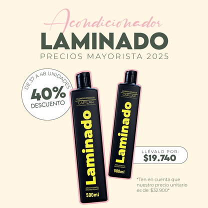 ACONDICIONADOR LAMINADO MAYORISTA 37 A 48 UNIDADES 500ML