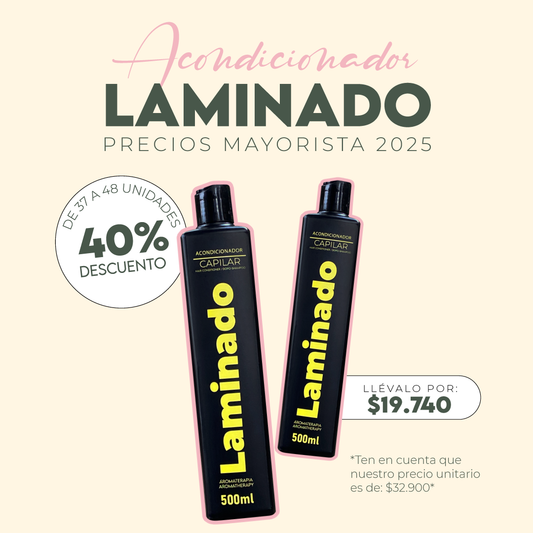 ACONDICIONADOR LAMINADO MAYORISTA 37 A 48 UNIDADES 500ML