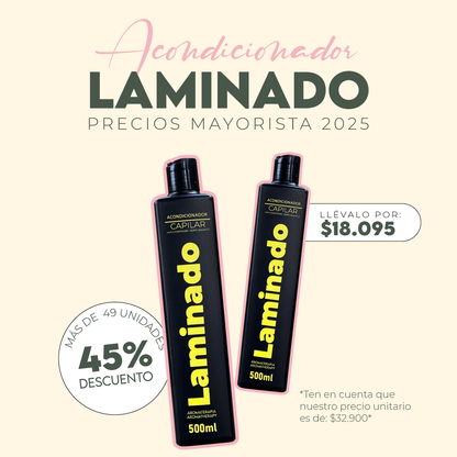 ACONDICIONADOR LAMINADO MAYORISTA MAS DE 49 UNIDADES 500ML