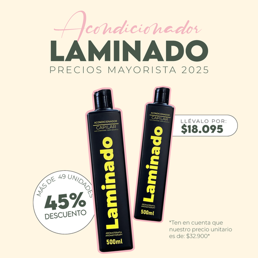 ACONDICIONADOR LAMINADO MAYORISTA MAS DE 49 UNIDADES 500ML