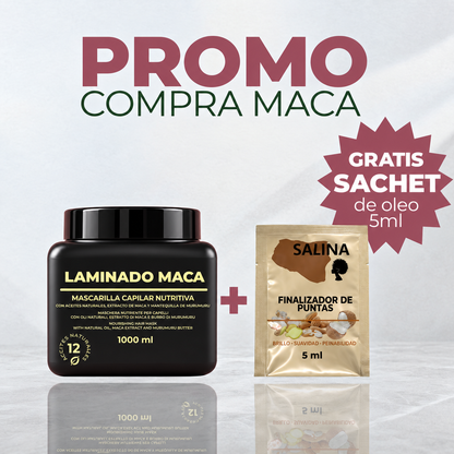 PROMO LAMINADO MACA 1000ML - Regeneración capilar | GRATIS SACHET OLEO SALINA 5ML