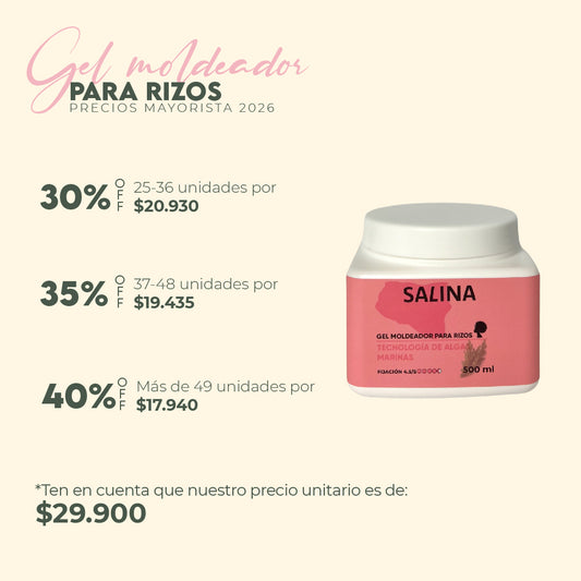 Gel Moldeador capilar SALINA 500gr Mayorista