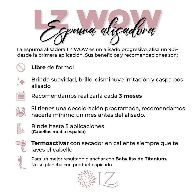 ESPUMA ALISADORA - LZ WOW / 260GR