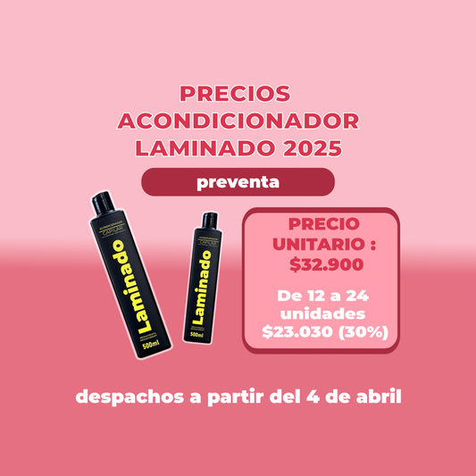ACONDICIONADOR LAMINADO MAYORISTA 12 A 24 UNIDADES 500ML