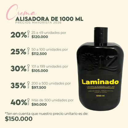 CREMA ALISADORA LAMINADO LZ 1000ML Mayoristas