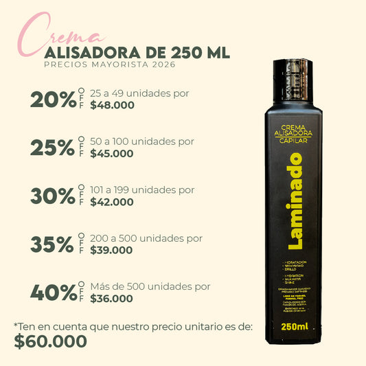 CREMA ALISADORA LAMINADO LZ 250ML Mayoristas
