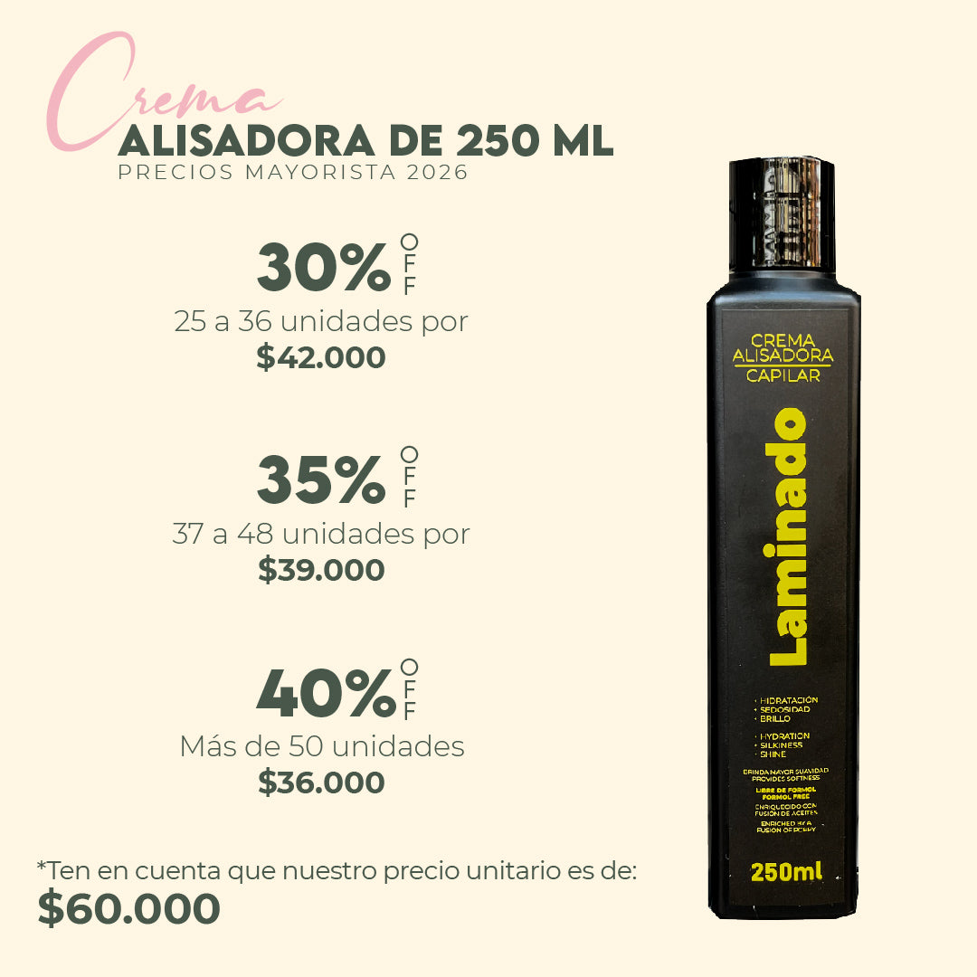 CREMA ALISADORA LAMINADO LZ 250ML Mayoristas