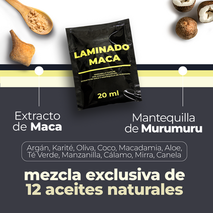 SACHET LAMINADO MACA 20ML- Regeneración capilar