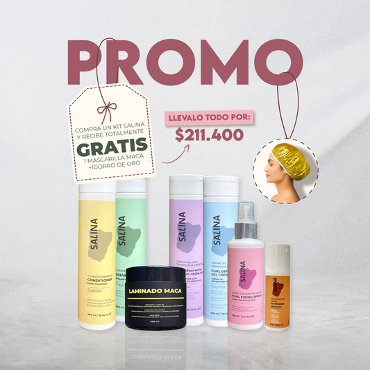 KIT SALINA para Rizos GRATIS MACA 400ml + Gorro