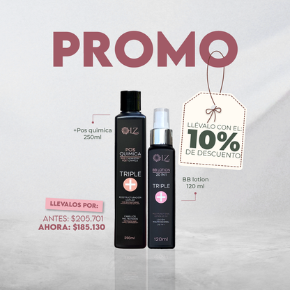TRIPLE + POS QUÍMICA 250ML + BB LOTION 120ML