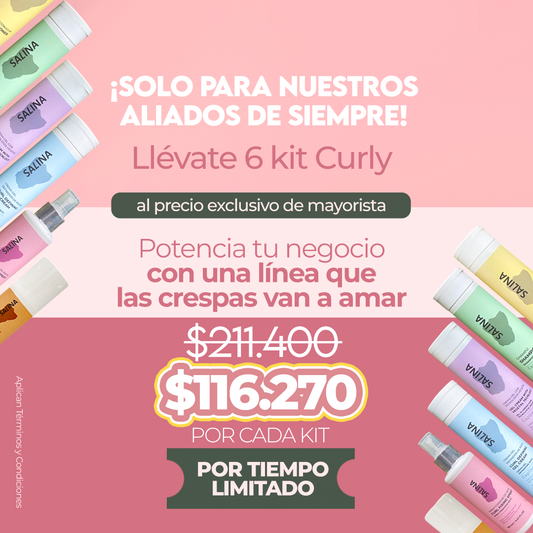 Linea Mayorista SALINA x 6 KITS con 45% Descuento