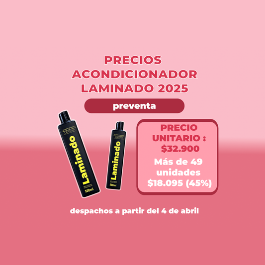 ACONDICIONADOR LAMINADO MAYORISTA MAS DE 49 UNIDADES 500ML